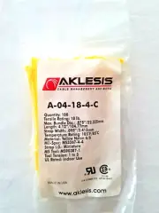 Zip Ties 4” Yellow - Quantity 100
