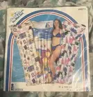 Vtg 90s Intex The Wet Set Pillow Lounge Pool Raft travel Print 72”X27” new