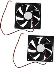 Binxind 2X 90mm x 25mm DC 12V 2Pin Cooling Fan for Computer Case CPU Cooler, 750005102