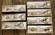 Vintage Souvenir Enamel Spoons Lot Canadian Simcoe Canadiana Maple Leaf Tartan