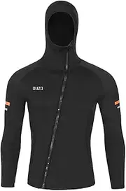 WYYHAA Wetsuit Top Men's 1.5Mm, Hooded Neoprene Wetsuits Jacket with Long Sleeve Front Zipper for Diving Surfing Swimming Snorkeling