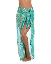 L'Agence Maribel Cherry Sheer Pareo Swim Cover-Up