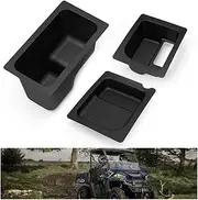 KIWI MASTER Under Seat Storage Compatible for 2015-2020 Polaris Ranger 500/570 Mid-Size Organizer Tray Storage Box Bin Set (fits: PRO-FIT Cage Model, 50 inch Wide)