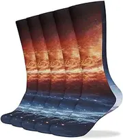 [NQHJT] Outer Space Stars Socks for Women Men Breathable Boot Socks Warm Calf Socks for Hiking Work, Style, One Size, Style, One size