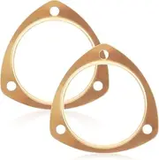 Msyuusr 2 PCS 3.5" Header Gasket Copper Exhaust Gasket, Copper Header Exhaust Collector Gaskets, Header Gasket Compatible with SBC BBC 302 350 454 (3.5")