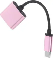 ELAYARD USB C to Audio Adapter Headphone Mic Adapter for HTC Durable Rose Gold Converter with Function