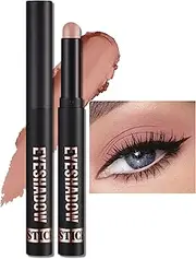 Erinde Waterproof Cream Eyeshadow Stick, Matte Nude Eye Shadow Sticks, Longwear Blendable High Pigmented, Neutral Eye Shadow Sticks Matte for Older Eyes, Smokey Eyeshadow Pencil Crayon #01
