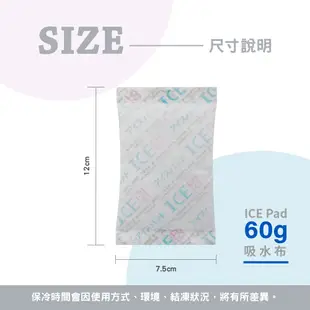 【現貨】ICE Pad 60g 吸水布保冷劑 環保安全 冷凍 保鮮 保冰劑 母乳 保冷 冰寶 清海化學