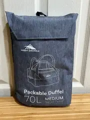 New 19” High Sierra Packable Duffle Bag Suitcase Carry On Luggage Size Medium