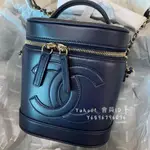 二手精品 CHANEL 香奈兒 VINTAGE BUCKET BAG 羊皮 水桶包 單肩包/斜挎包 海軍藍 AS0323