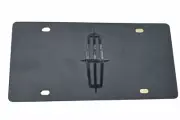 LINCOLN Logo Black Matte Metal License Plate 3D Raised Logo
