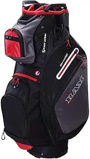 Ram Golf FX Deluxe Golf Cart Trolley Bag with 14 Way Divider Top Black/Grey/Red
