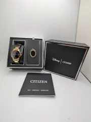 Citizen Eco-Drive Womens Gold Case Black Band Disney Villains Evil Queen Watch