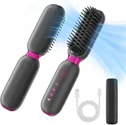 B-Qtech Cordless Hair Straightener Brush, Portable Mini Hair Straightening Brush
