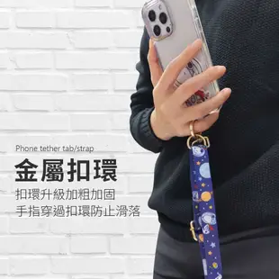 【SNOOPY 史努比】SNOOPY 史努比 iPhone/安卓市售手機殼通用款 斜背頸掛 多功能手機夾片掛繩背帶組