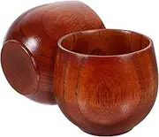 Didiseaon Elegant Japanese Sake Cups Set of 2 50ml Wood Cups for Sake Tea Spirits
