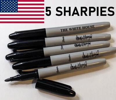 5x Donald Trump Sharpie President's Signature White House Sharpies Marker Black