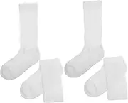 minkissy 4pcs Cotton Socks Hospital Calf Socks Men Socks Hospital Socks Non-Slip Socks