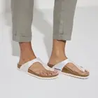 BIRKENSTOCK GIZEH IRIDESCENT LIGHT ROSE VEGAN FLIP-FLOPS THONG