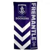 AFL Team Supporter Beach Bath Gym Towel - Fremantle Dockers - 1500mm x 750mm