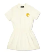 Versace Kids Medusa Head Printed Dress 8Y,14Y,12Y,10Y cream