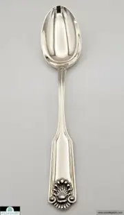 Frank Smith Fiddle Shell Sterling Silver Place Soup Spoon 7.1"