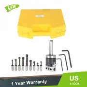 9PCS 1/2" Shank Boring Bar Sets Boring Head 2"(7/8-20) With MT2 Shank 3/8-16 USA
