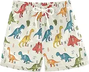 [RPLIFE] Swimming Trunks for Kids, Anti Chafe Swim Trunks Boys 2 T, Colorful Dinosaurs