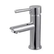 Bathroom Mixer Tap Round Mixer Basin Faucet Sink Solid Brass WELS Silver