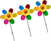 3pcs Sunflower Windmill Windmill Garden Windmill Windmills Outdoor Decor Pinwheels for Garden Pinwheels Wind Spinners Pin Wheels Wheels for Plastic Colorful
