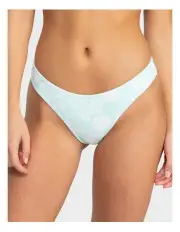 [Roxy] Beach Bum Check High Leg Cheeky Bikini Bottom in Green
