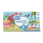 Great Value Fruits and Veggies Variety Pack Applesauce, 3.2 oz, 12 Pouches