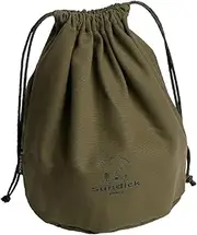Perfeclan Durable Canvas Drawstring Pouch for Cooking Tools, Great for Road Trips and Camping, Green Large
