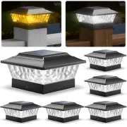 Solar Post Lights Outdoor 12 LEDs 4 Modes Post Cap Light for 4x4 5x5 6x6 Viny...