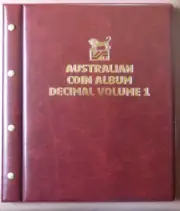 VST AUSTRALIAN DECIMAL COIN ALBUM 1966 to 2015 VOLUME 1 BURGUNDY with MINTAGES