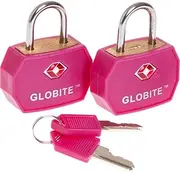 [Globite] TSA Luggage Locks 2pk, Pink