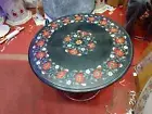 Black Marble Exquisite Gemstone Inlay Round Marble Table Top/Coffee Table