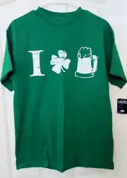 NWT Old Varsity Brand Men's Distressed Shamrock Mug Tee - XL - Kelly