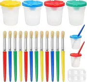 Kids Paint Brushes, 17Pcs Childrens Paint Brushes Set, Colorful Paint Brushes for Children Toddlers Beginners, Face