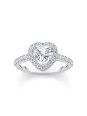 Thomas Sabo TR2477-051-14-56 Silver Halo-Ring in Heart Shape with white Zirco...