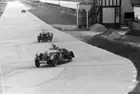 Ron Francis, Riley, leads K Gammon, Aston Martin 1938 Motor Racing Old Photo 3