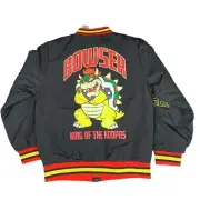 Nintendo Super Mario Bomber Jacket Bowser King Of The Koopas Size 10/12
