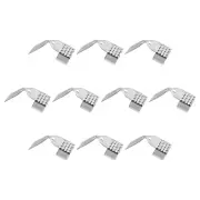 Fold Over Crimp Cord Ends, 6mm End Cap Clasps for DIY (100Pcs, Silver White)