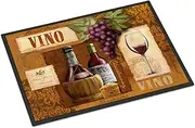 Caroline's Treasures PTW2045JMAT Vino Wine Doormat 24x36 Front Door Mat Indoor Outdoor Rugs for Entryway, Non Slip Washable Low Pile, 24H X 36W