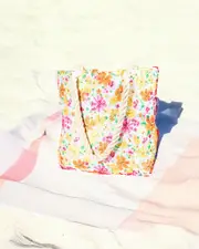 [Mooloola] Mooloola Women's Margaux Beach Bag in Orange/Yellow/Pink One Size Orange/Yellow/Pink