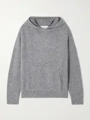 [LISA YANG] LISA YANG - Ivy Cashmere Bouclé Hoodie - Gray - 1 1 Gray