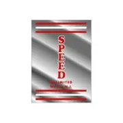 Thruster - Speed unlimited Head Tube - RED on CHROME decal - old school bmx