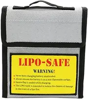 TINEASUR 1Pc Explosion Fireproof Battery Storage Pouch for Safe Charging Storage Protects Against for Lithium Batteries