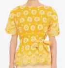 Tory Burch Embroidered Eyelet Top in Sunlight Yellow | Size 2 | NWT