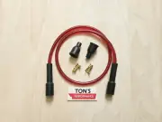 28" STRAIGHT UNIVERSAL RED PVC TRANSLUCENT SPARK PLUG WIRE 7MM KIT COPPER CORE